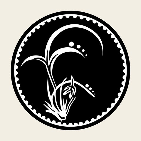 Orchid roundel — Korean traditional blossom motif vector (난초문 10905)