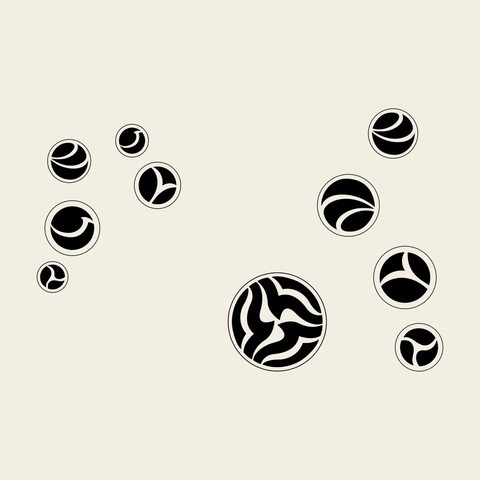 Pearl scatter — Korean traditional treasure motif vector (칠보문 4590)