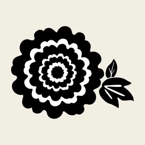 Peony bloom round — Korean traditional peony motif vector (모란문 9550)