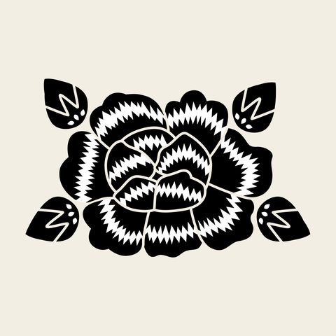 Peony bloom side — Korean traditional peony motif vector (모란문 9128)