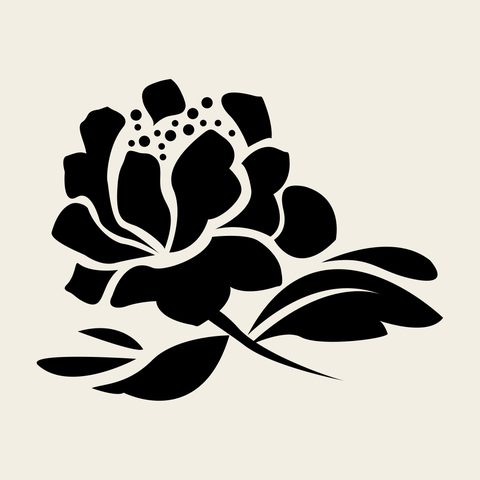 Peony single — Korean traditional flower motif vector (모란문 5646)
