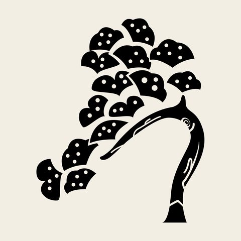 Pine tree bold — Korean traditional tree motif vector (소나무문 9621)