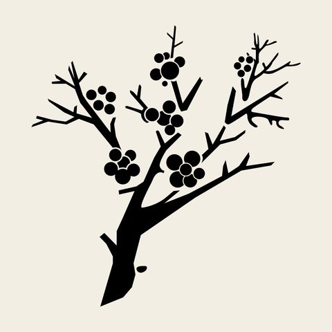 Plum branch bare — Korean traditional plum motif vector (매화문 9679)