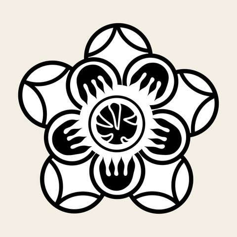 Plum roundel — Korean traditional plum motif vector (매화문 10130)
