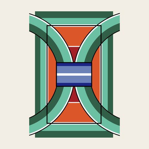 Rafter end corner braces — Korean traditional bracket motif vector (경복궁 건순각 부연A)