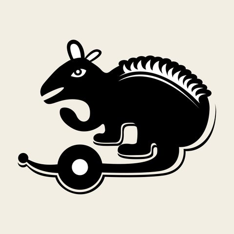 Rat coin — Korean traditional zodiac motif vector (기타 8997)