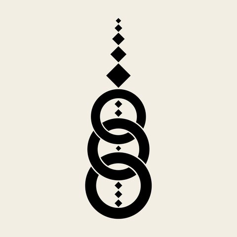 Ring chain drop — Korean traditional circle motif vector (기타 9756)
