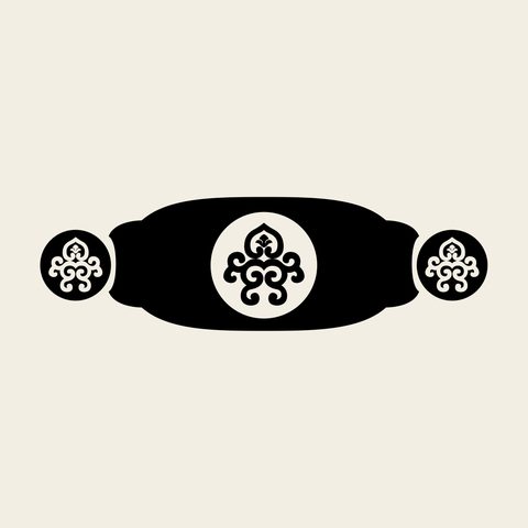 Roundel capsule plaque — Korean traditional circle motif vector (기타 5240)