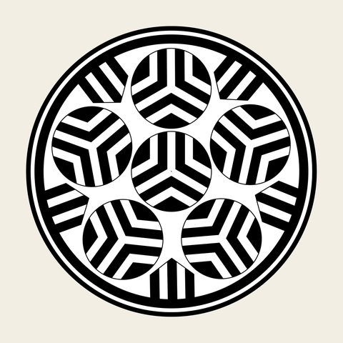 Roundel hex star — Korean traditional hex motif vector (기타 8719)