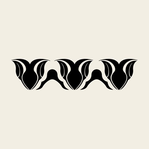Ruyi cloud band — Korean traditional geo motif vector (여의두문 4461)