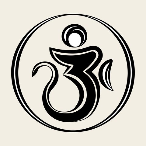 Sanskrit om — Korean traditional geometry motif vector (범자문 8504)