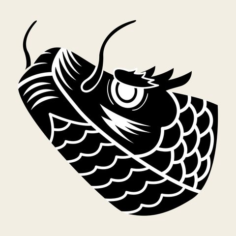 Snake scaled coil — Korean traditional zodiac motif vector (뱀문 8430)