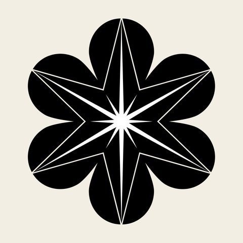 Star flower six — Korean traditional geometry motif vector (기타 9814)