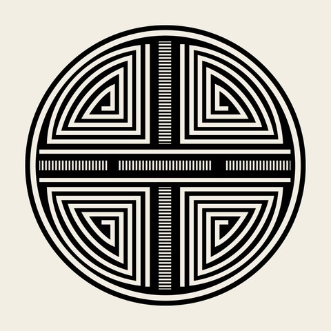 Su tteoksal roundel — Korean traditional su motif vector (백자떡살 5354)