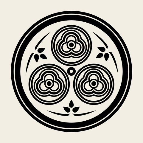 Taegeuk triple roundel — Korean traditional taegeuk motif vector (동그라미문 9262)