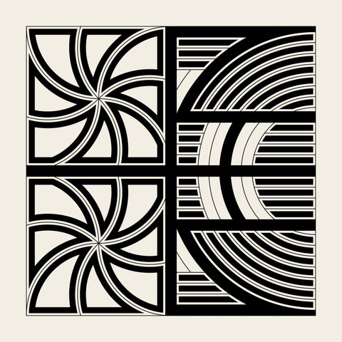 Thunder arc quad — Korean traditional thunder motif vector (기타 4704)