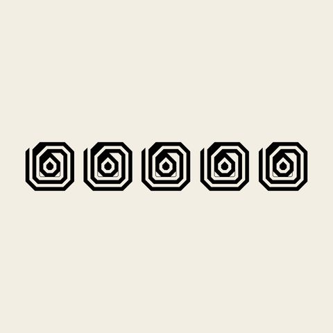 Thunder spiral band — Korean traditional thunder motif vector (사각형문 4460)