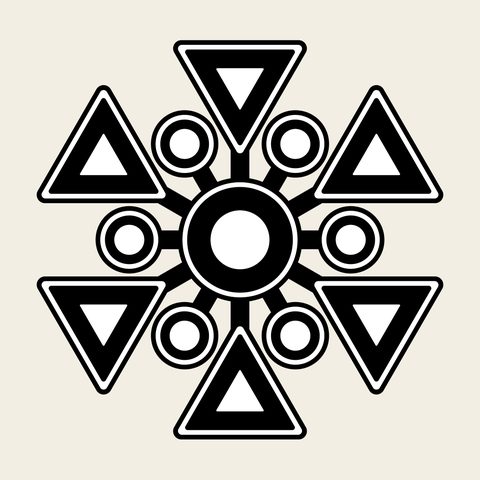 Tortoise shell solid — Korean traditional geo motif vector (거북등문 9382)