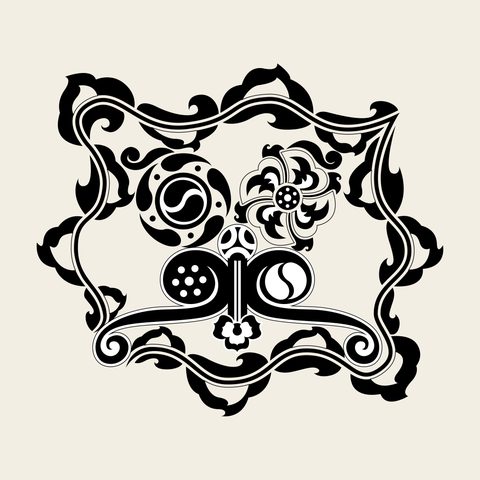 Treasure frame coins — Korean traditional treasure motif vector (칠보문 5280)