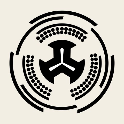 Tri crest ring arc — Korean traditional taegeuk motif vector (기타 8943)