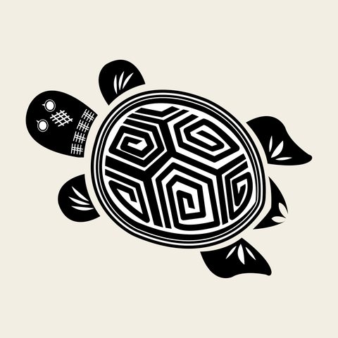 Turtle 1 — Korean traditional animal motif vector (거북문 10002)