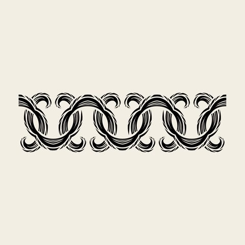 Vine chain band — Korean traditional band motif vector (덩굴문 5333)