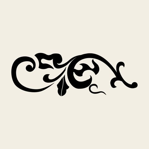 Vine scroll 1 — Korean traditional geometry motif vector (덩굴문 10128)