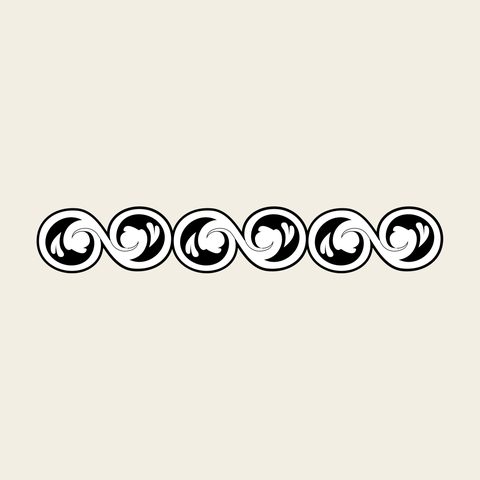 Wave spiral band — Korean traditional landscape motif vector (삼각형문 4473)