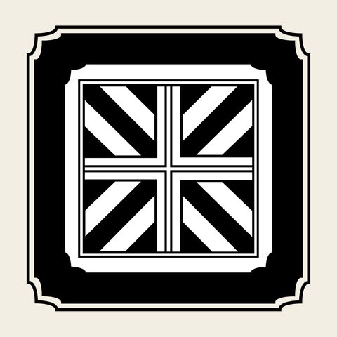 Window cross square — Korean traditional window motif vector (직지사 대웅전 부연 5170)