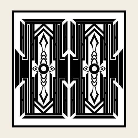 Window door panels — Korean traditional window motif vector (기타 9807)