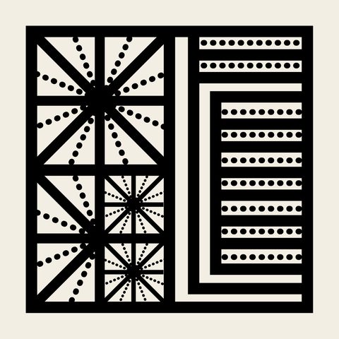 Window grille starburst — Korean traditional window motif vector (기타 5060)