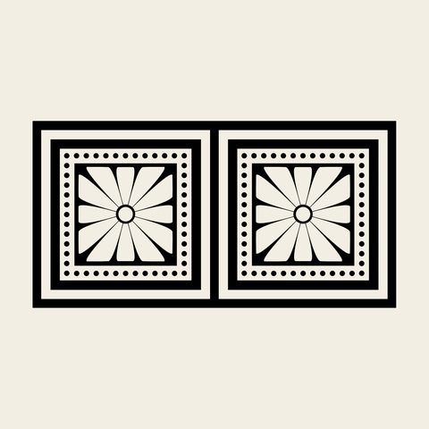 Window twin panel — Korean traditional window motif vector (떡살 5347)
