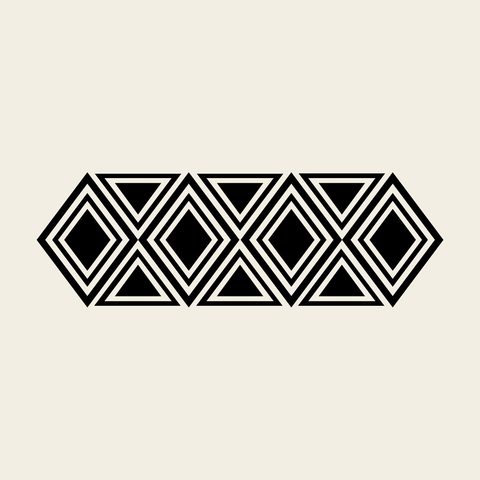 Zigzag diamond band — Korean traditional zigzag motif vector (울주 천전리 암각화 5862)