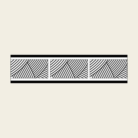 Zigzag hatch band — Korean traditional zigzag motif vector (명주사 동종 유곽 5655)