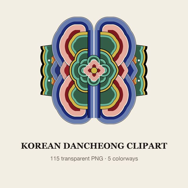 Korean Dancheong Clipart — 115 Transparent PNG Motifs
