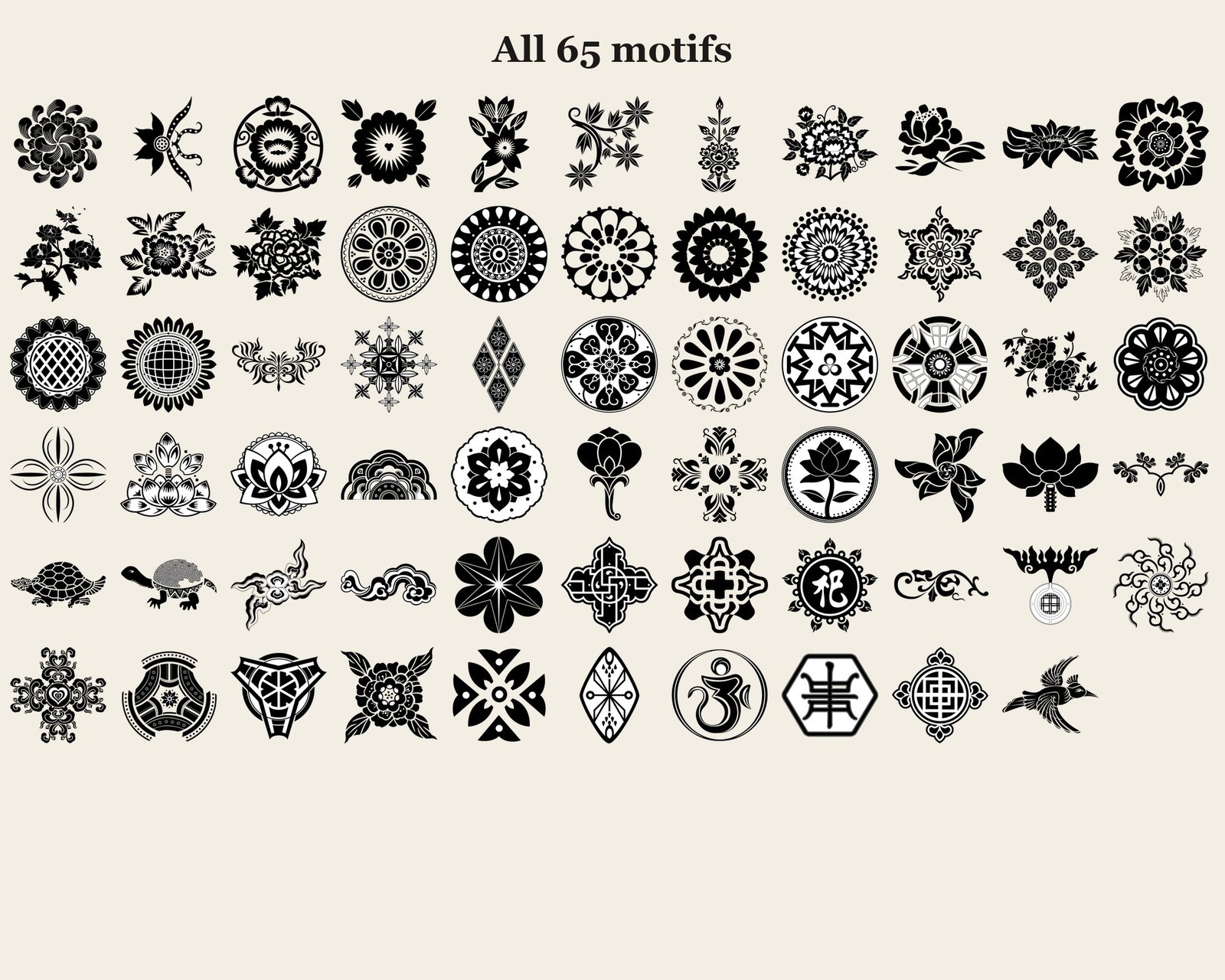 Korean Traditional Patterns Vol.03 — motifs overview