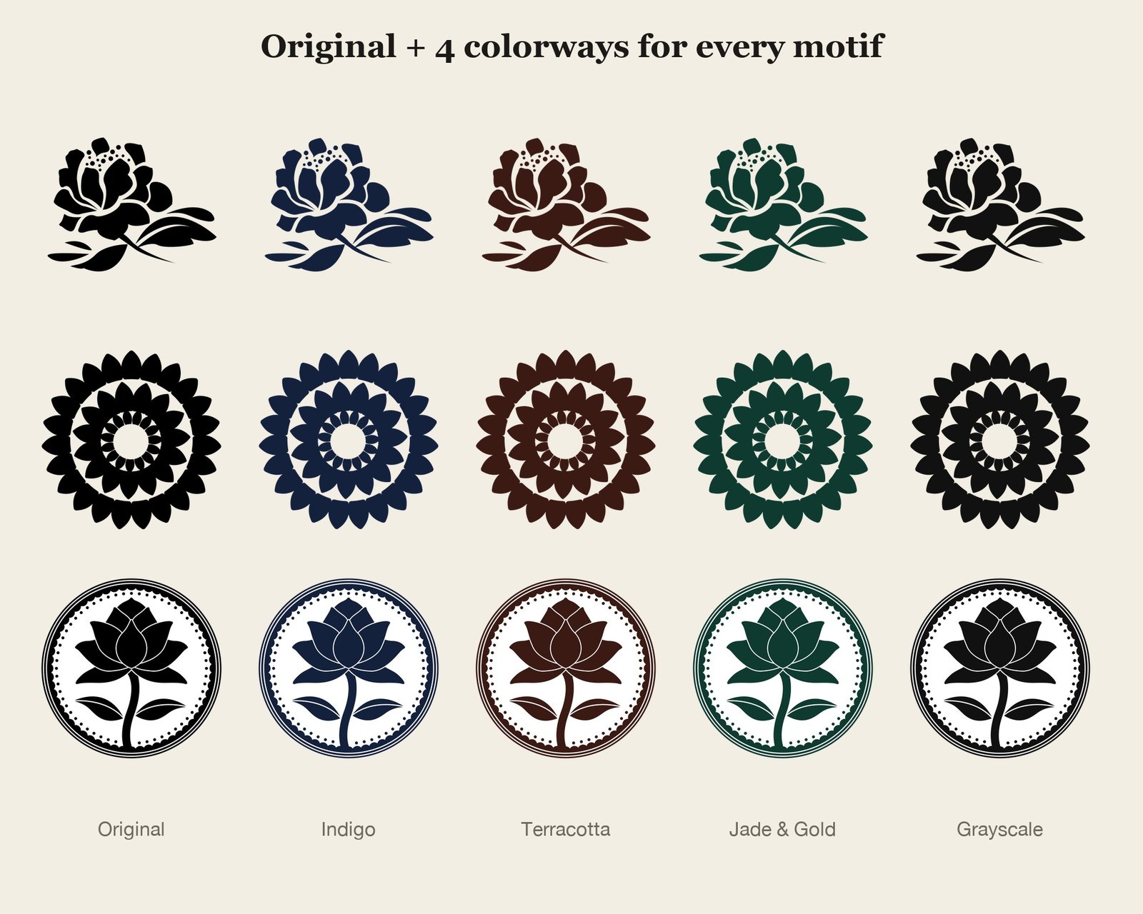 Korean Traditional Patterns Vol.03 — colourways