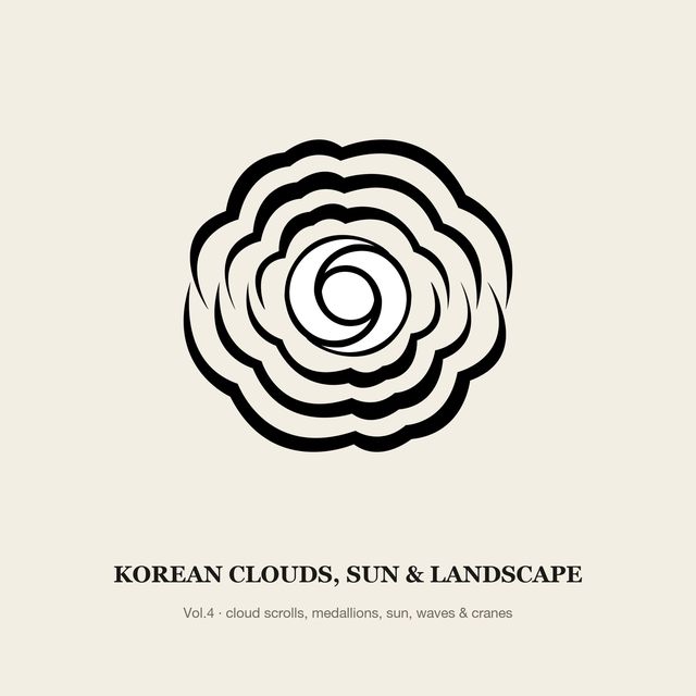 Korean Traditional Patterns Vol.04 — Clouds, Sun & Landscape
