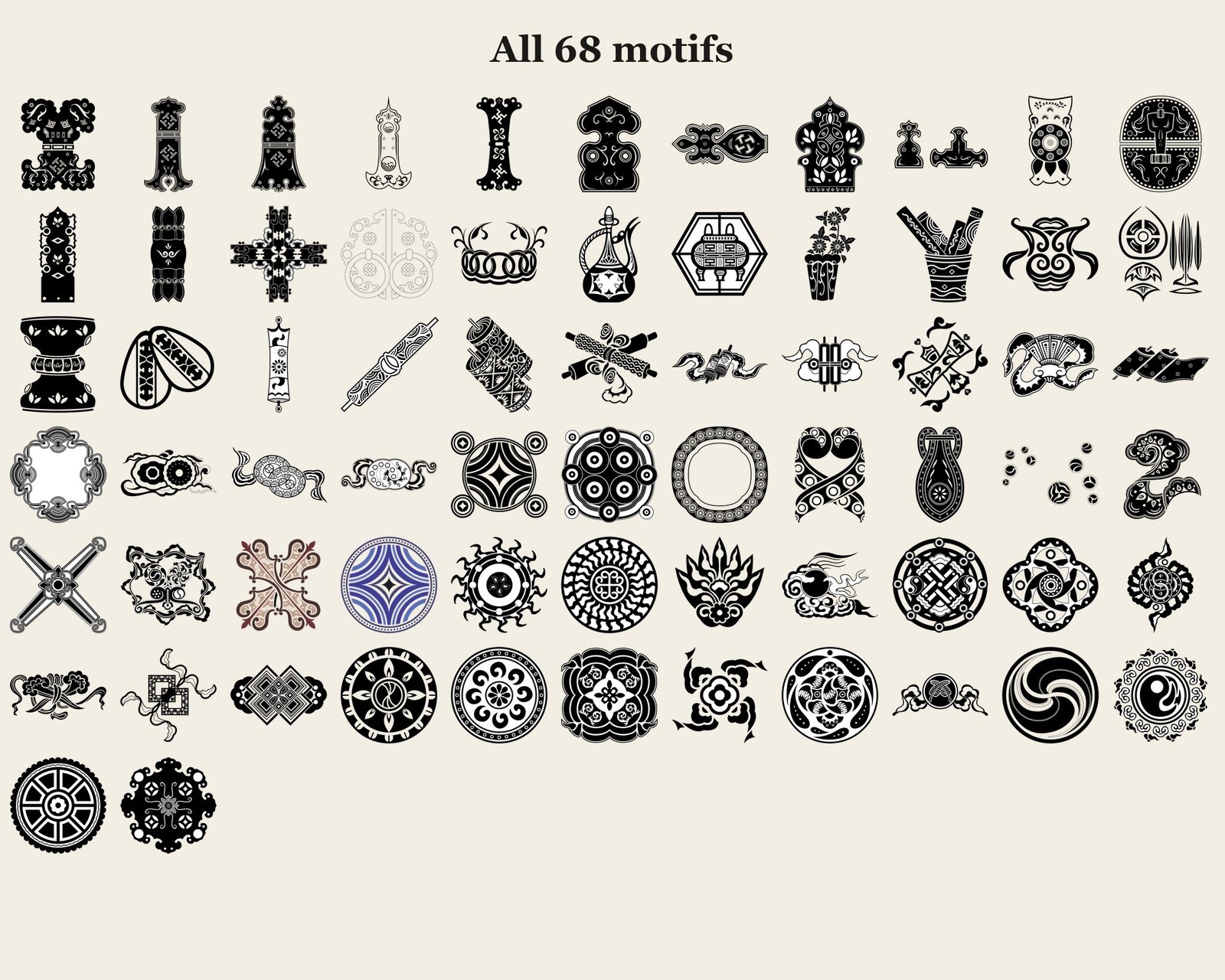 Korean Traditional Patterns Vol.05 — motifs overview
