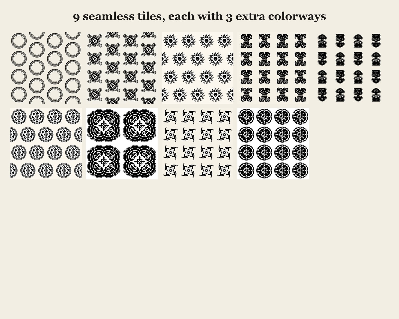 Korean Traditional Patterns Vol.05 — seamless tiles