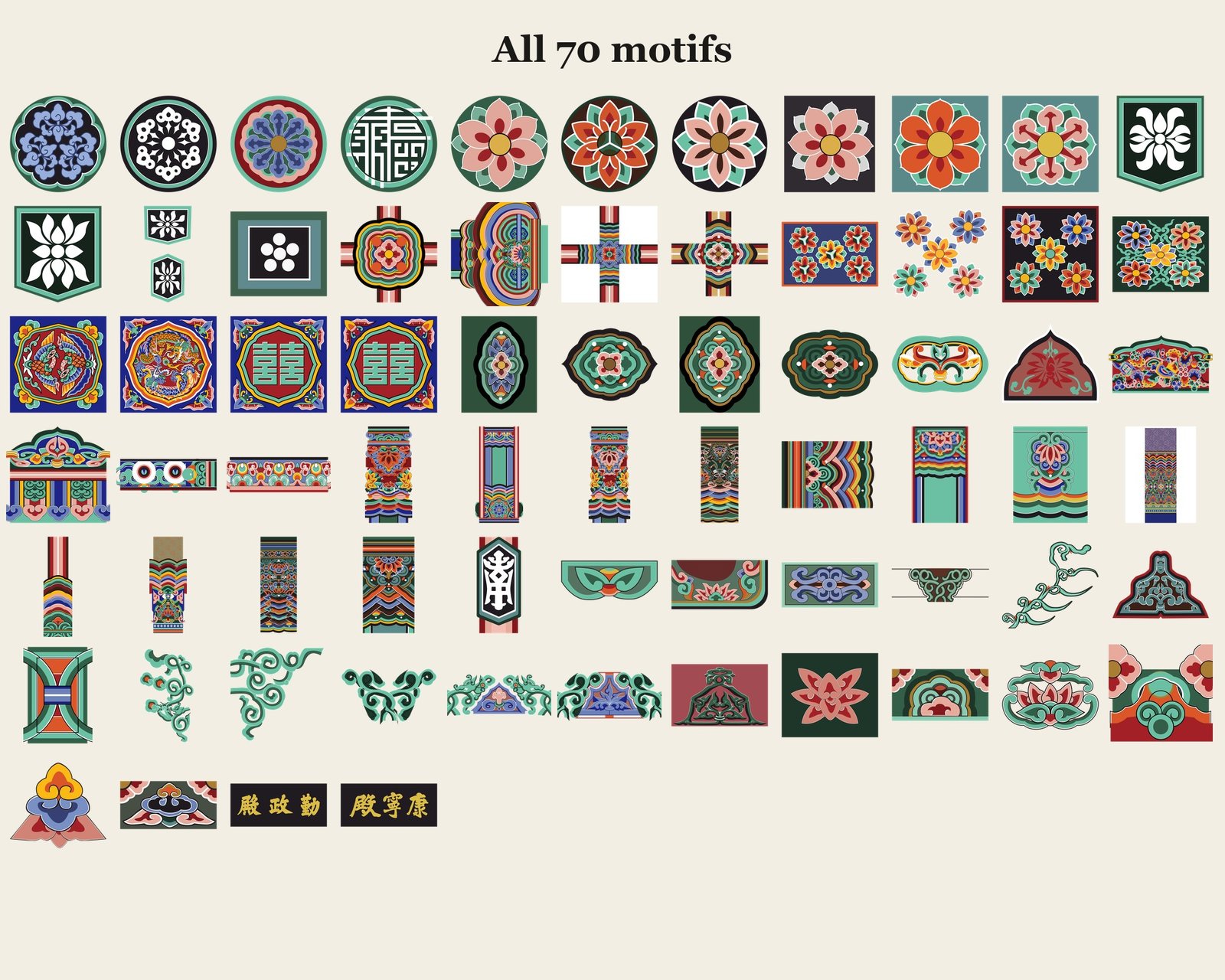 Korean Traditional Patterns Vol.06 — motifs overview