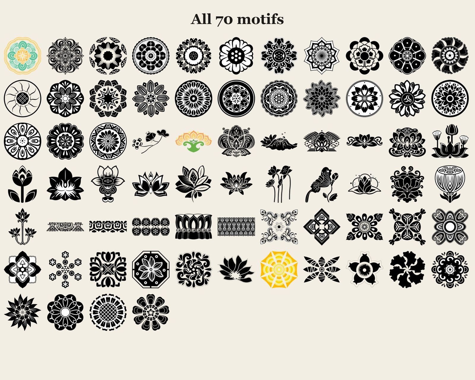 Korean Traditional Patterns Vol.07 — motifs overview