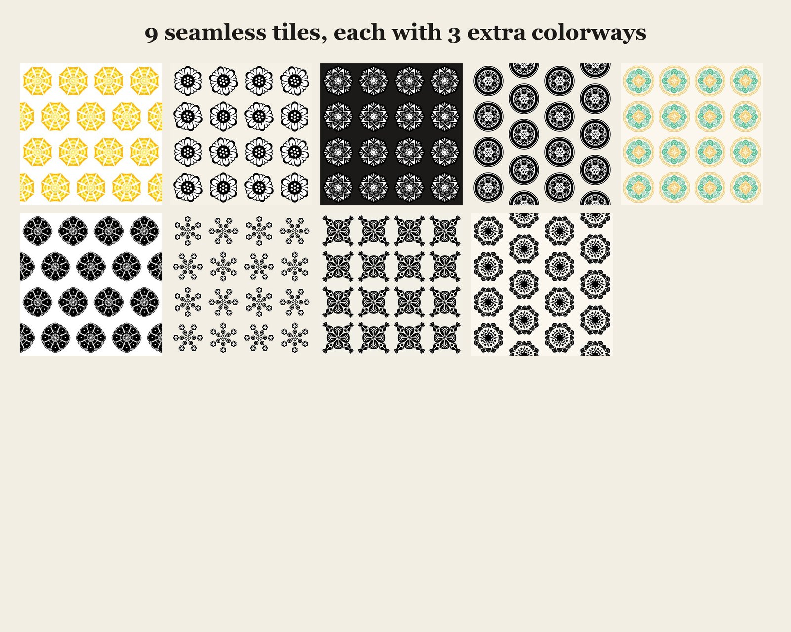Korean Traditional Patterns Vol.07 — seamless tiles
