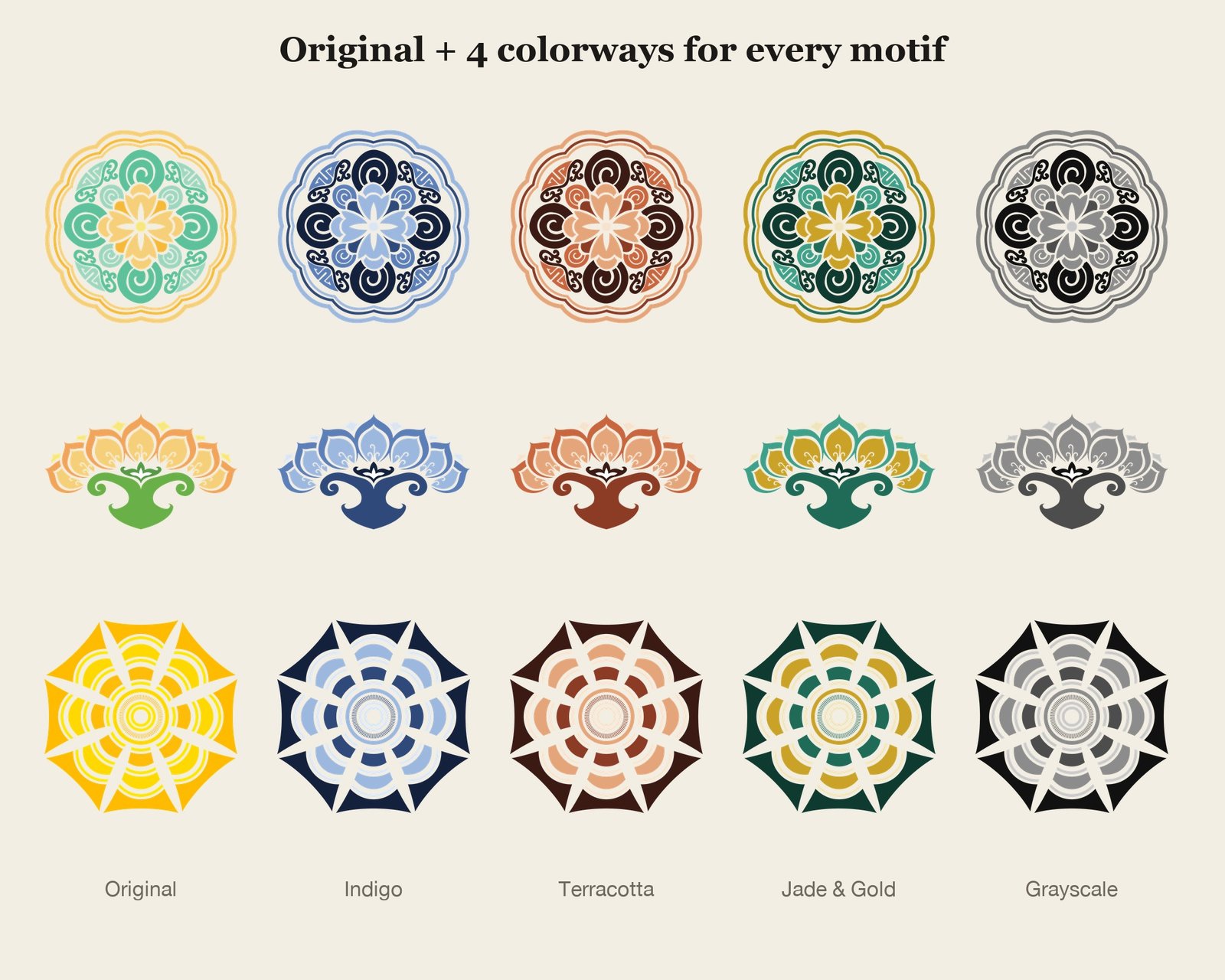 Korean Traditional Patterns Vol.07 — colourways