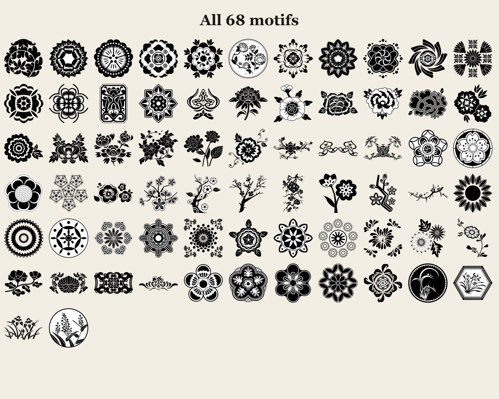 Korean Traditional Patterns Vol.08 — motifs overview