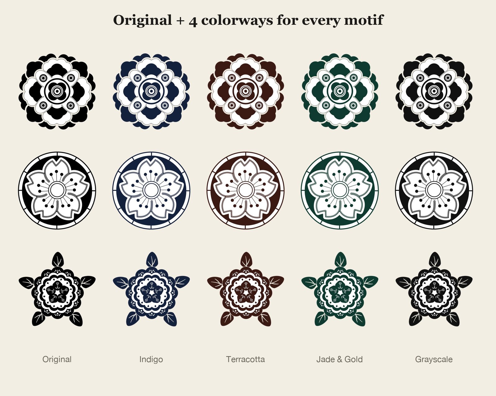 Korean Traditional Patterns Vol.08 — colourways