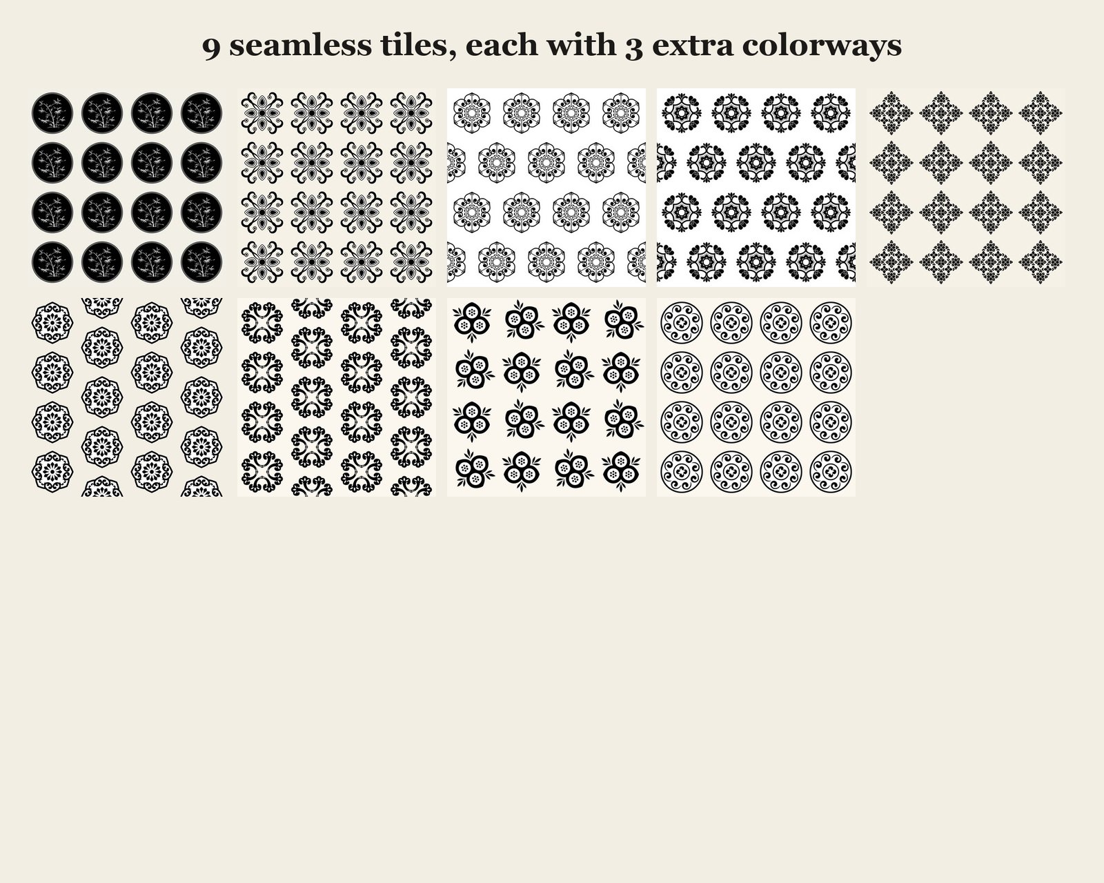 Korean Traditional Patterns Vol.09 — seamless tiles