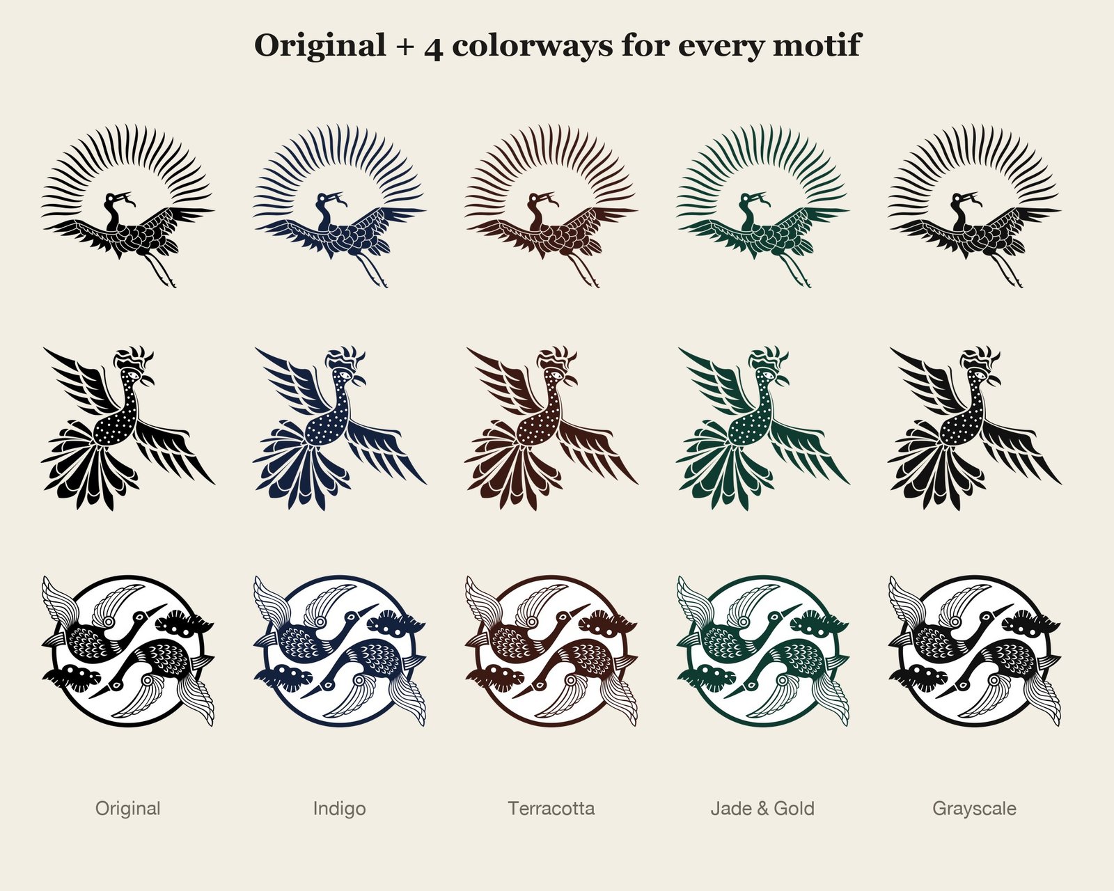Korean Traditional Patterns Vol.10 — colourways