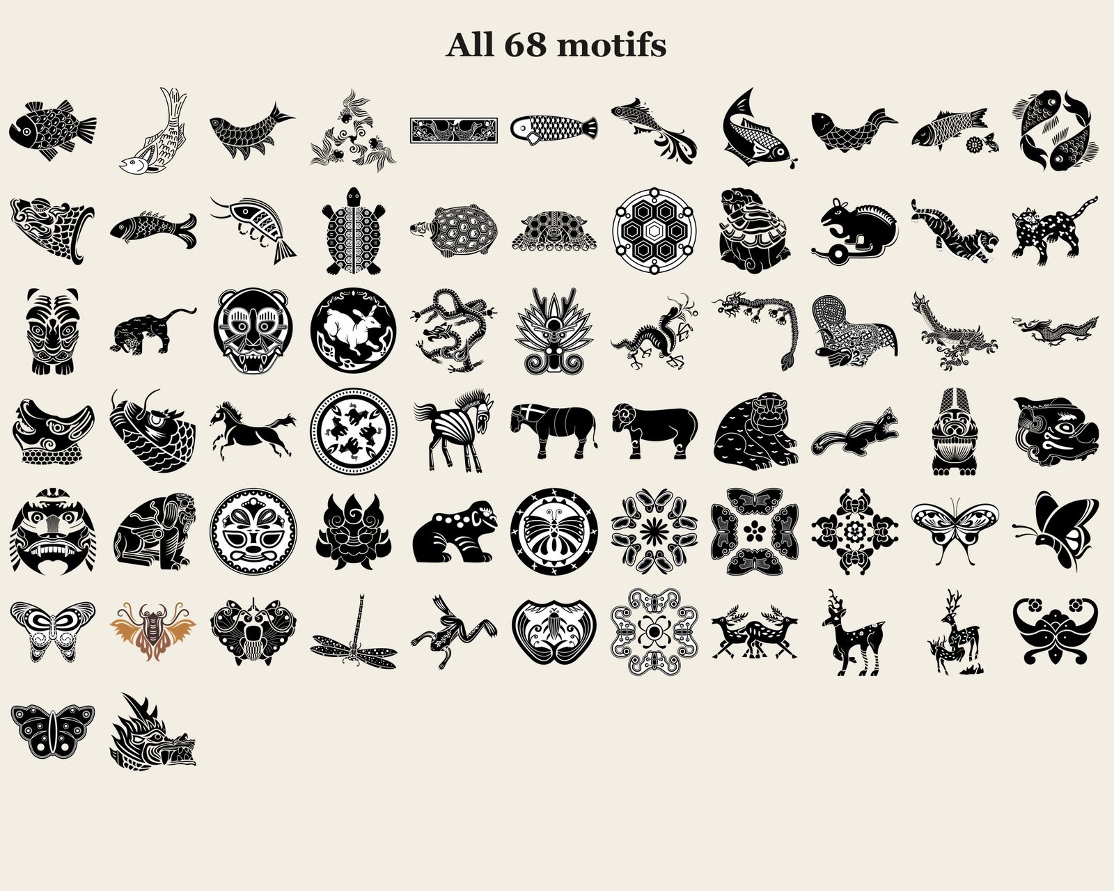 Korean Traditional Patterns Vol.11 — motifs overview