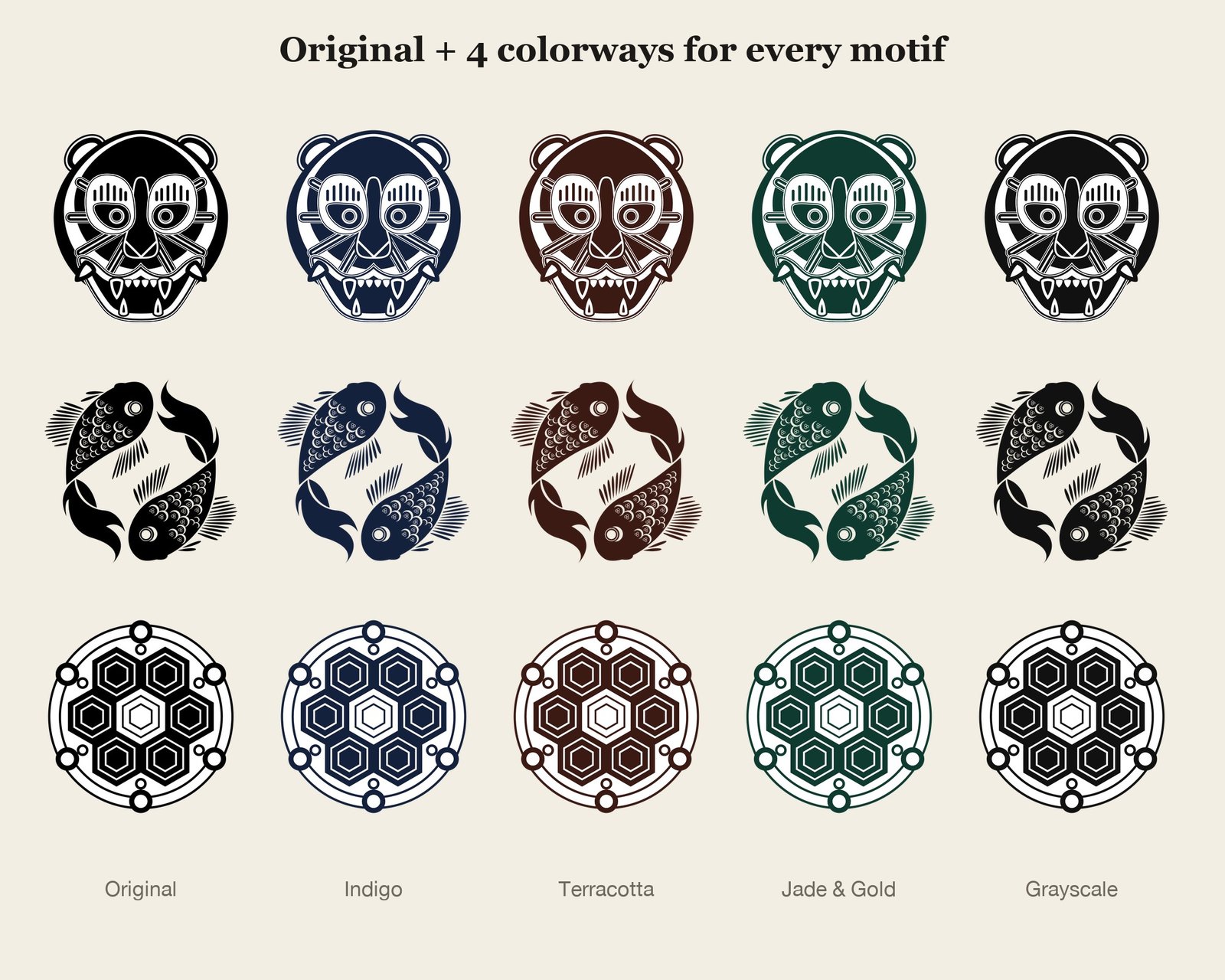 Korean Traditional Patterns Vol.11 — colourways